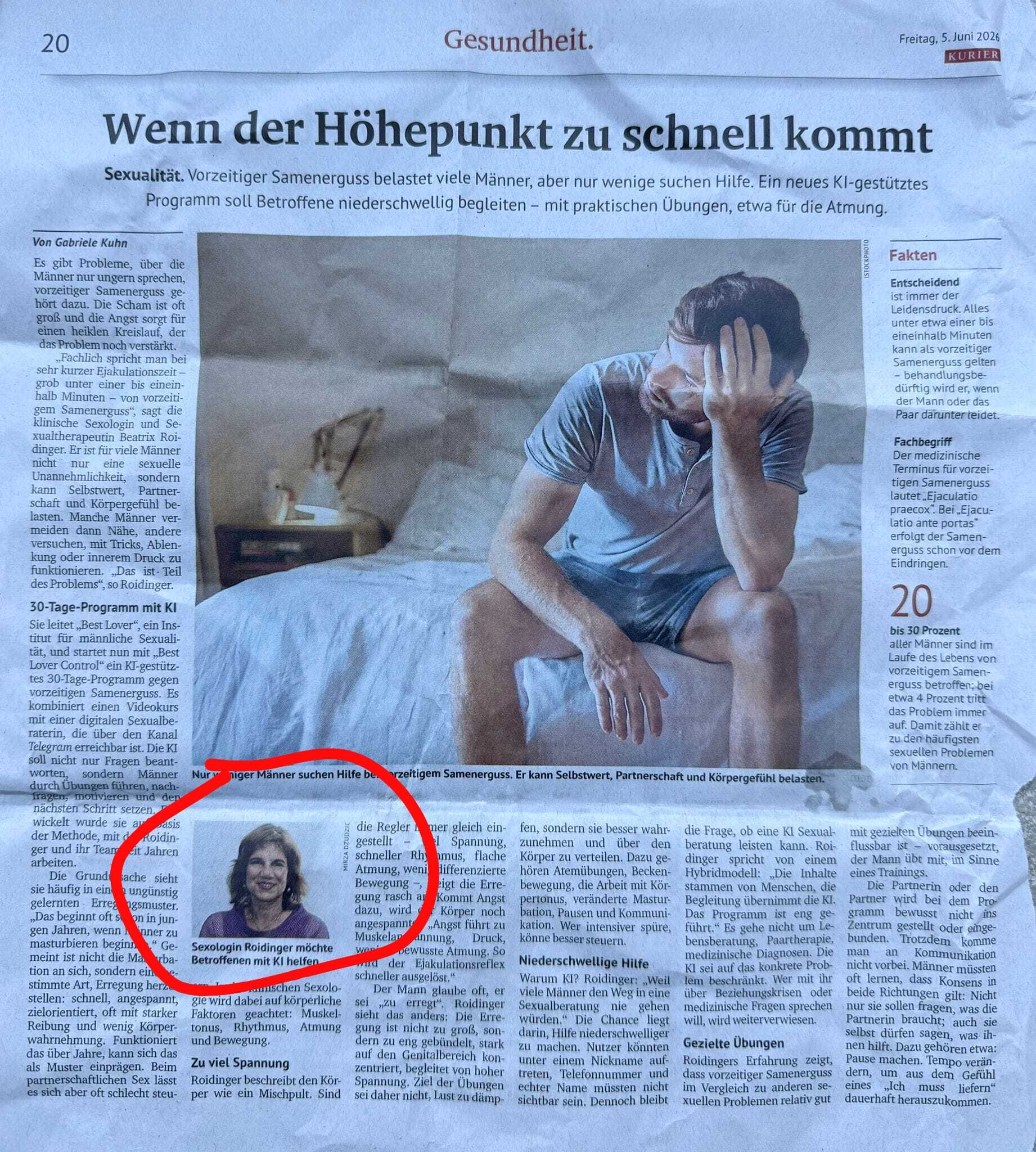 KURIER-Bericht über den AI-Berater von BestLover
